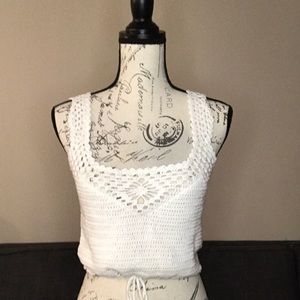 Windsor Crochet crop top NWT